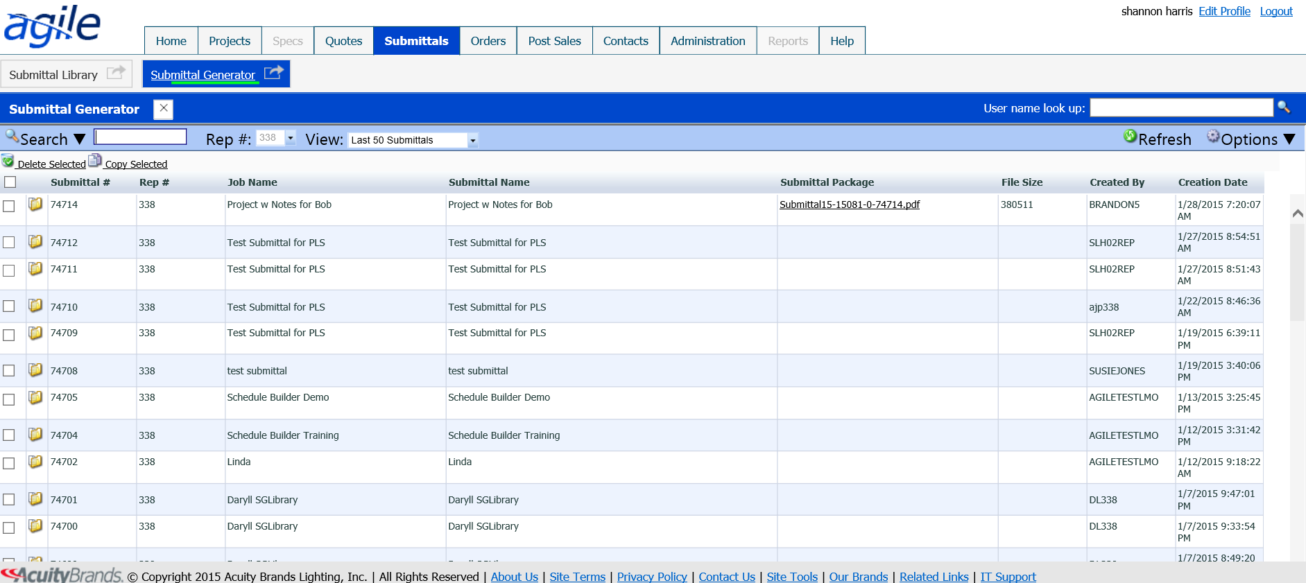 SubmittalDashboard